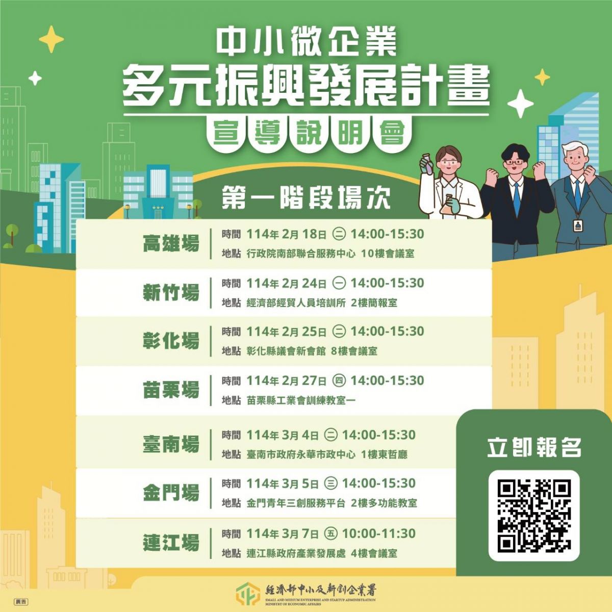 中小微企業多元振興發展計畫宣導說明會_第一階段場次